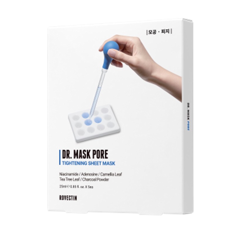 [ROVECTIN] НАБОР Маска для лица тканевая СУЖЕНИЕ ПОР Dr. Mask Pore, 5 шт *25 мл