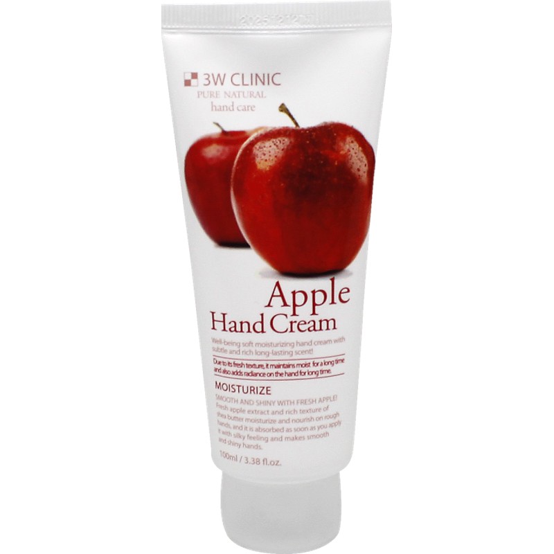 [3W CLINIC] Крем для рук ЯБЛОКО увлажняющий Moisturizing Apple Hand Cream, 100 мл