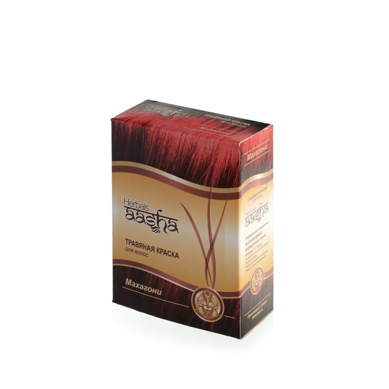 [AASHA HERBALS] Краска для волос МАХАГОНИ травяная, 60 г