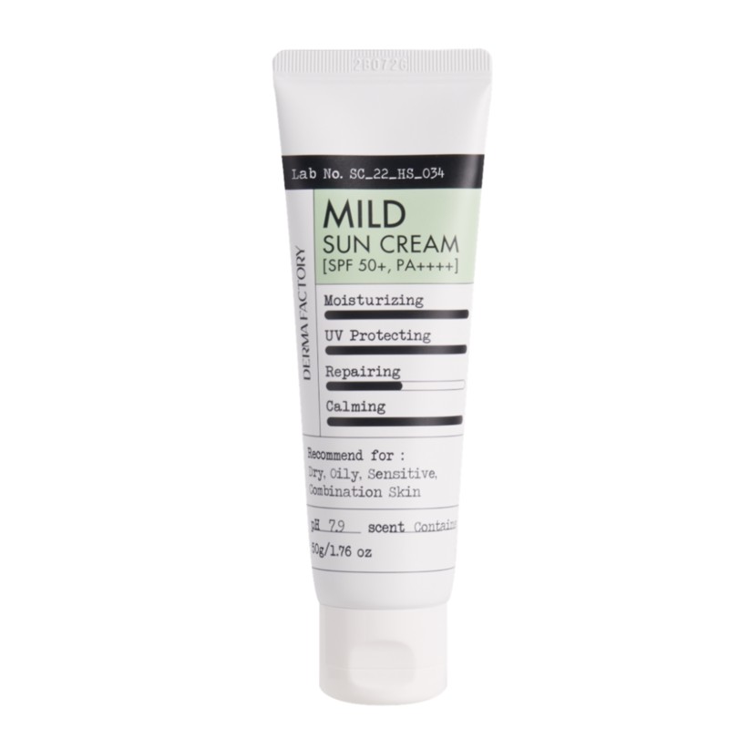 [DERMA FACTORY] Крем для лица солнцезащитный МЯГКИЙ Mild Sun Cream SPF50+ PA++++, 50 мл