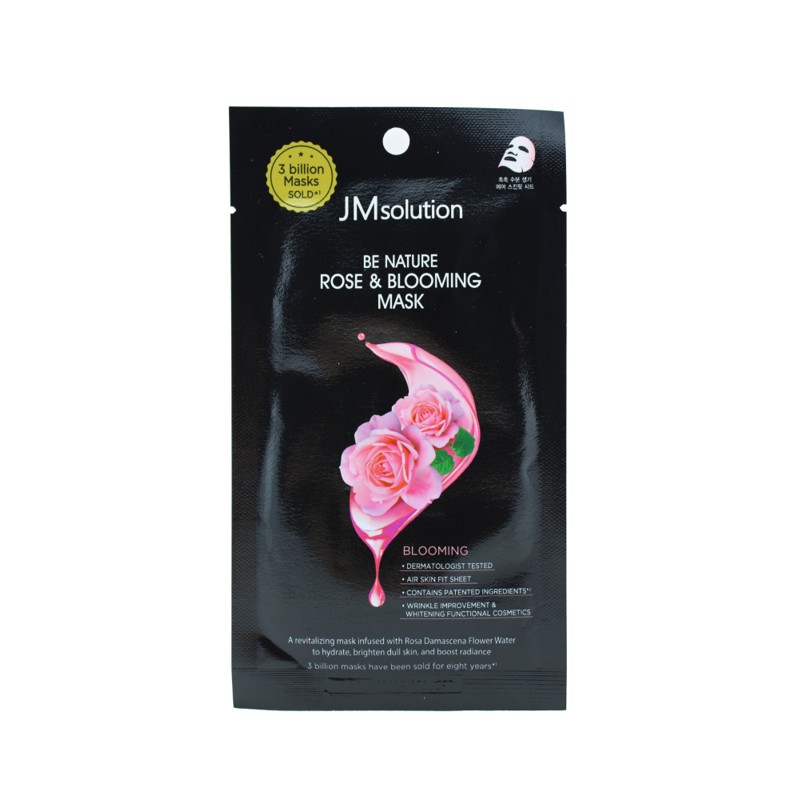 [JMSOLUTION] Маска для лица тканевая РОЗА Be Nature Rose & Blooming Mask, 24 мл