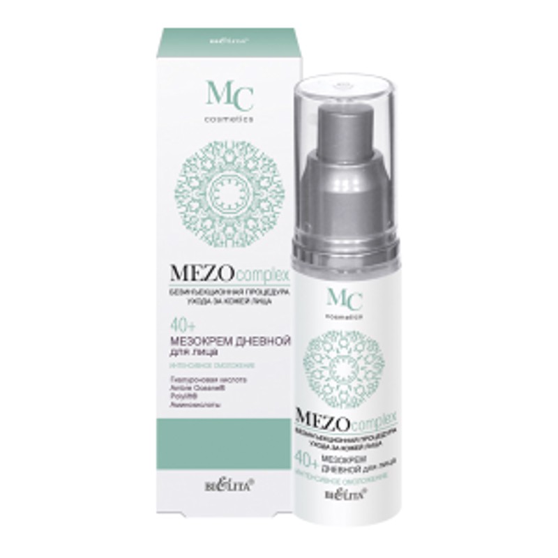 [БЕЛИТА] Мезокрем для лица дневной ИНТЕНСИВНОЕ ОМОЛОЖЕНИЕ MEZOcomplex 40+, 50 мл