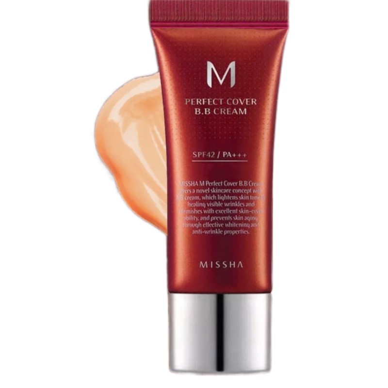 [MISSHA] Тональный BB крем для лица M Perfect Cover BB Cream SPF42+ PA+++ (Тон 25), 50 мл