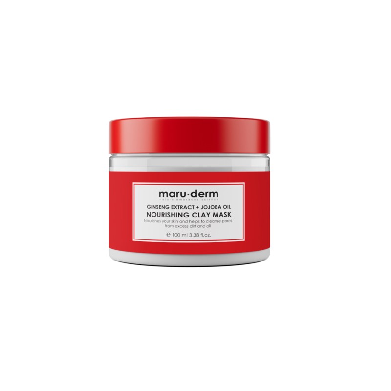 [MARU.DERM] Маска для лица глиняная ЭКСТРАКТ ЖЕНЬШЕНЯ И МАСЛО ЖОЖОБА Ginseng Extract + Jojoba Oil Nourishing Mas