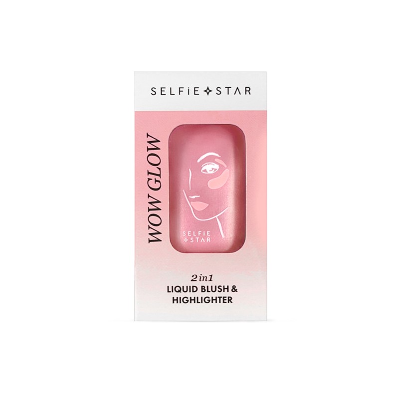 [SELFIE STAR] Жидкие румяна + хайлайтер для лица и тела СИЯНИЕ 2 in 1 Liquid Blush & Highlighter Wow Glow Luster,