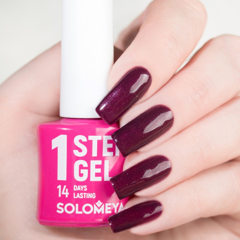 [SOLOMEYA] Гель-лак для ногтей однофазный ВИШНЯ 14 Solomeya One Step Gel Cherry 14, 1 шт.