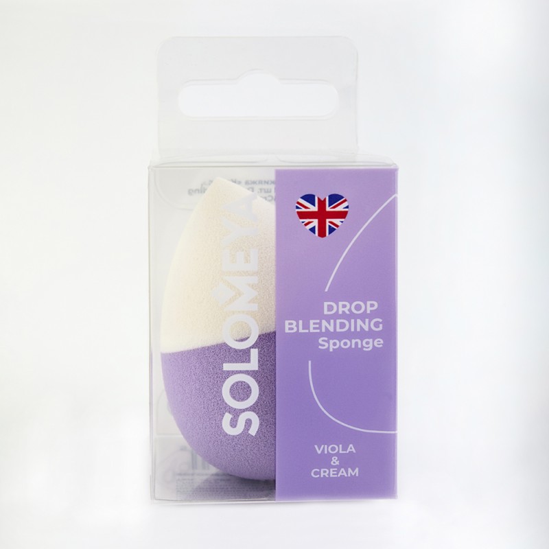 [SOLOMEYA] Спонж для макияжа в форме капли VIOLA&CREAM Drop Blending Sponge, 1 шт