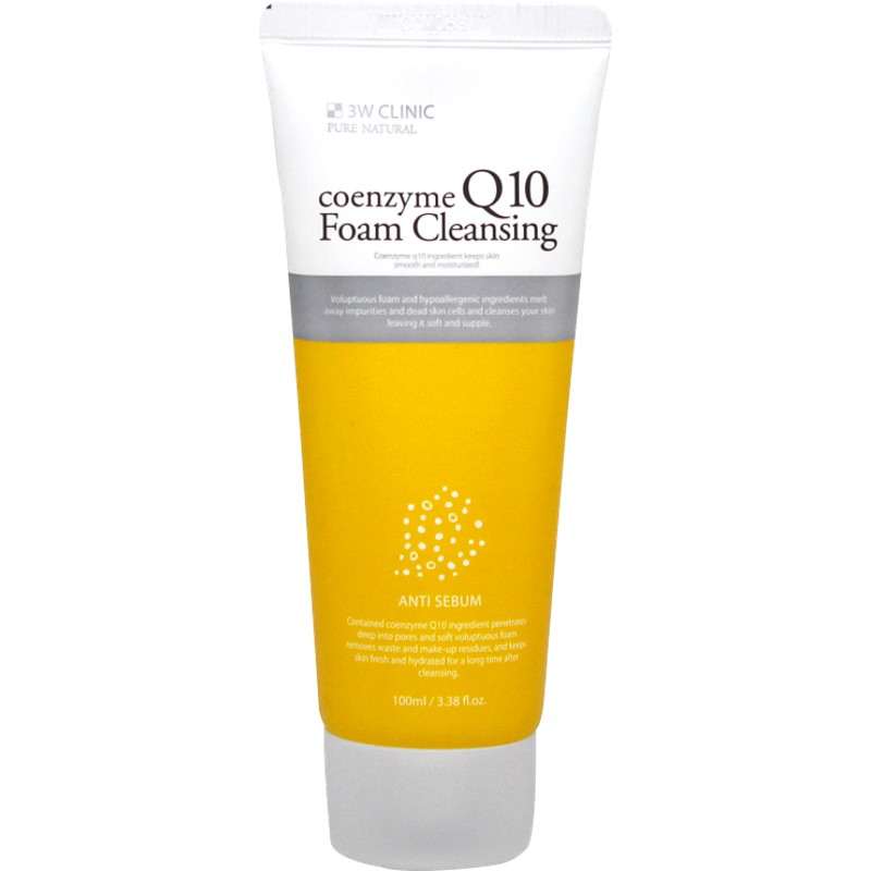 [3W CLINIC] Пенка для умывания КОЭНЗИМ Q10 Coenzyme Q10 Foam Cleansing, 100 мл