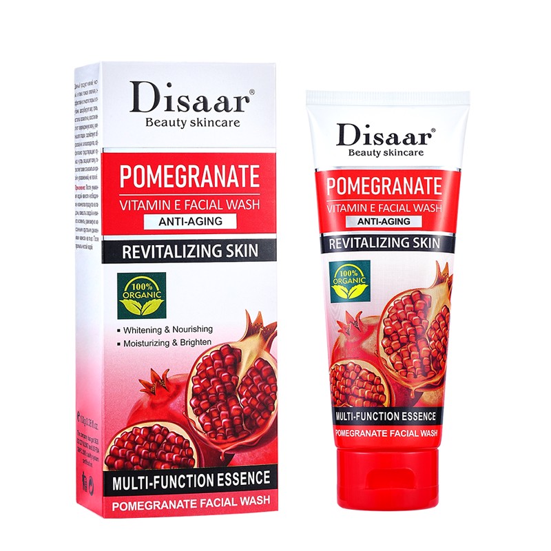 [DISAAR] Пенка для умывания ЭКСТРАКТ ГРАНАТА И ВИТАМИН Е увлажняющая Pomegranate&Vitamin E Facial Wash, 100 м