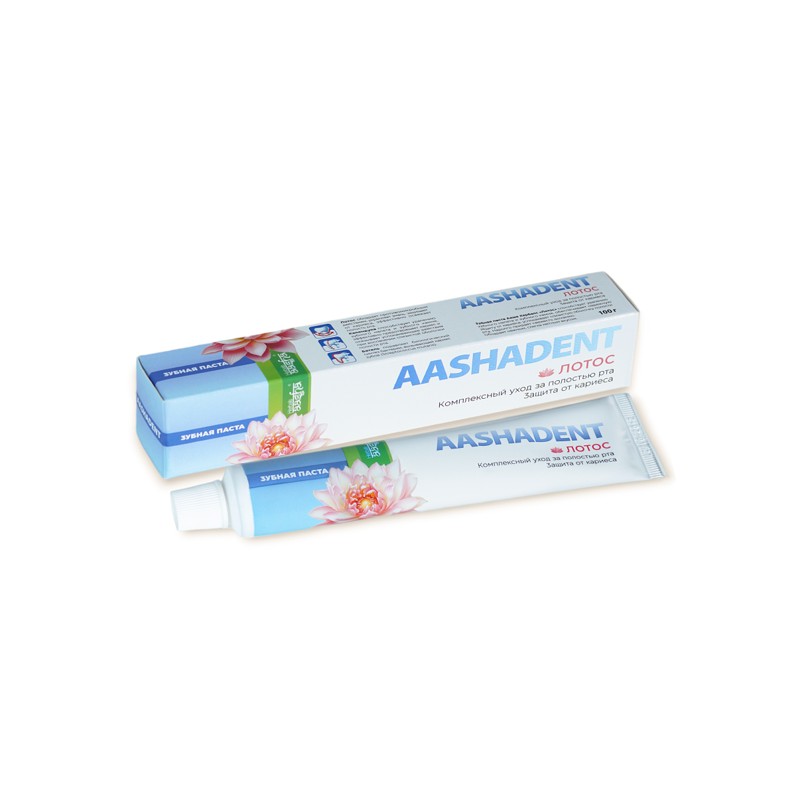 [AASHA HERBALS] Зубная паста ЛОТОС удаление зубного налета, 100 г