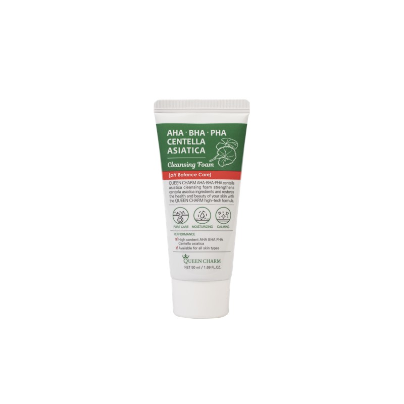[QUEENCHARM] Пенка для умывания AHA, BHA, PHA КИСЛОТЫ И ЦЕНТЕЛЛА АЗИАТСКАЯ AHA, BHA, PHA Centella Asiatica Cleans