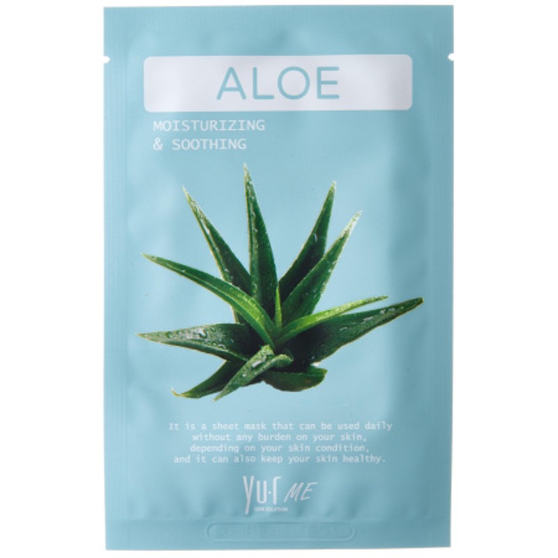 [YU.R] Маска для лица тканевая ЭКСТРАКТ АЛОЭ Me Aloe Sheet Mask, 1 шт
