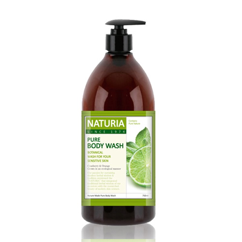 [NATURIA] [NATURIA] Гель для душа МЯТА/ЛАЙМ Pure Body Wash (Wild Mint & Lime), 750 мл