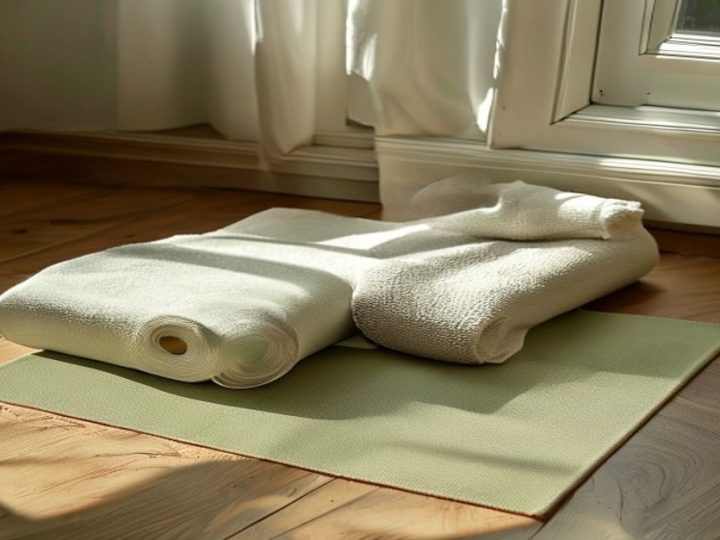 Esterilla de yoga y estiramientos para oficina, tarde y viaje