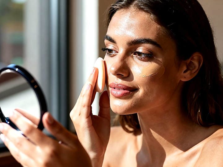 Cómo retocar la base de maquillaje con calor sin manchas ni una capa pesada